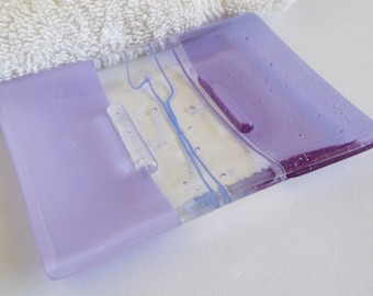 Fused Glass Soap Dish in Lavender by BPRDesigns