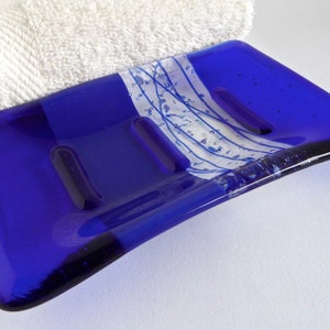 Fused Glass Soap Dish in Cobalt Blue by BPRDesigns image 1