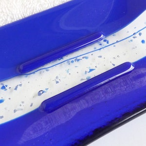 Large Fused Glass Soap Dish in Dark Cobalt and Royal Blue by BPRDesigns afbeelding 3