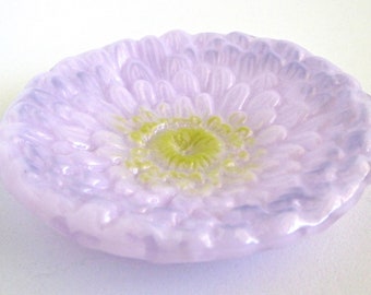 Orchid Pink Fused Glass Zinnia Dish by BPRDesigns