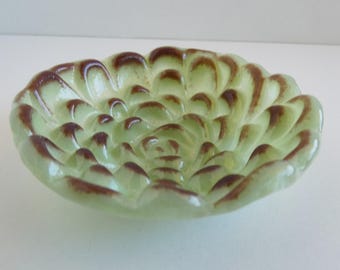 Green Fused Glass Succulent Dish by BPRDesigns