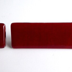 Decorative Deep Red Fused Glass Cabinet or Drawer Pulls by BPRDesigns image 3