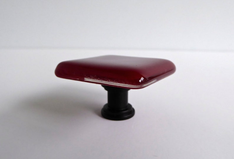 Decorative Deep Red Fused Glass Door Knob by Etsy