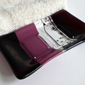 Fused Glass Soap Dish in Deep Plum by BPRDesigns