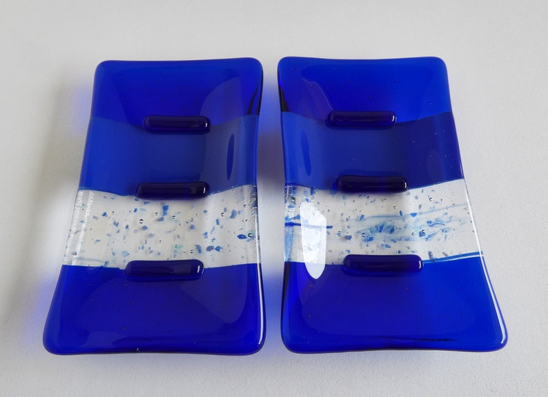 Fused Glass Soap Dish in Cobalt Blue by BPRDesigns image 6