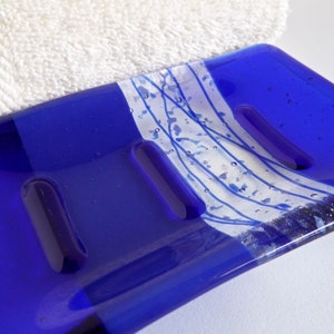 Fused Glass Soap Dish in Cobalt Blue by BPRDesigns image 3