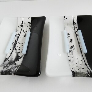 Fused Glass Soap Dish in Black and White by BPRDesigns image 6