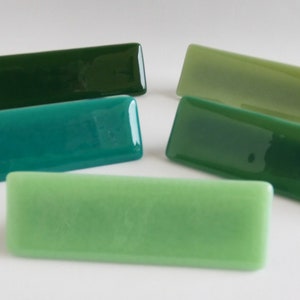 Decorative Green Fused Glass Cabinet or Drawer Pulls by BPRDesigns