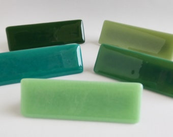 Decorative Green Fused Glass Cabinet or Drawer Pulls by BPRDesigns