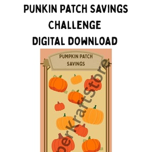 Pumpkin Patch Budget Savings Challenge | A6 Planner Size Digital Download Envelope Game