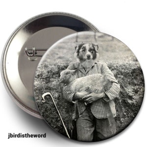 Australian Shepherd, Sheep Farmer, Farmers Wife, Rustic Jacket, Pin Charm Button, Pastor Minister, Pet Remembrance, Dog Lover Owner