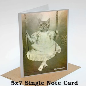 Cat Lover Gift, Tabby Note Cards, Funny Cool Set, Gift Under 20, Teenage Girl Idea, Strange Woman Gifts, Cats Dressed Up, Creepy Cute