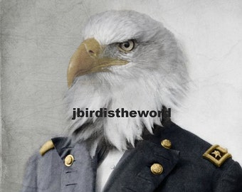 US Patriotic Decor, Large Bird Wall Art, Bald Eagle, Murica, History Teacher, Gift for Veteran, Civil War Print, American Eagle, Americana