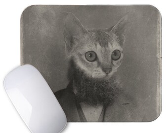 Work from Home, Mouse Pad, Crazy Cat Lady, Pet Owner Idea, Coworker Gift, Gaming Mousepad, Computer Developer, Programmer Engineer, Cute Art