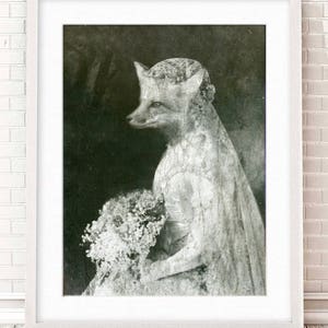 Bride to Be, Woodland Fox, Wedding Gift, Maid Marion, Robin Hood, Bridal Shower, Art Print, Zootopia, Cool Gift for Wife, Wifey Present