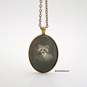 Raccoon Necklace, Raccoon, Raccoon Jewelry, Raccoon Pendant, Animal Necklace, Necklace, Pendant, Raccoon Charm, Animal Jewelry, Jewelry