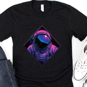 UNISEX Magenta Astronaut TShirt, Space Themed Shirt, Space T-Shirt, Astronaut Tshirts, Space-themed tshirt, Space Lover Gift, Astronaut Gift