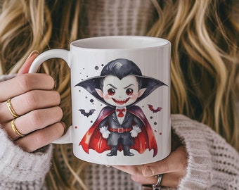 Vampire Mug, Vampire Lover, Cute Halloween Mug, Halloween Mug, Halloween Coffee Mug, Halloween Gift, Cute Vampire Mug
