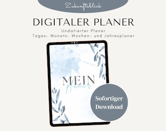 Undatierter Planer zum Ausfüllen – Tagesplaner, Wochenplaner, Monatsplaner & Jahresübersicht – Minimalistisches PDF zum Selbstorganisieren