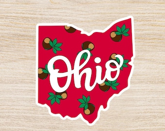 Buckeyes Forever Vinyl Sticker: Waterproof Sticker, Dishwasher Safe