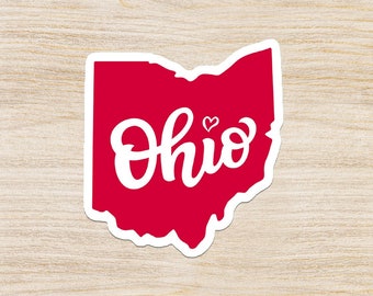 Ohio Script Vinyl Sticker: Waterproof State Pride Sticker