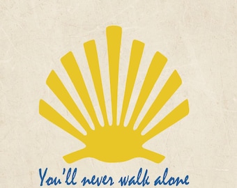 Camino de Santiago Digital Download, Camino Shell, maszyna Cricut, do druku
