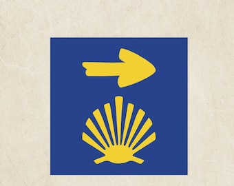 Camino de Santiago Arrow Shell Design (Digital Download)