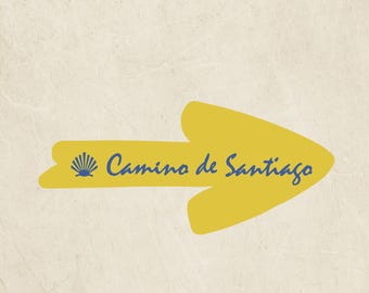 Camino de Santiago Arrow Digital Download | Camino Gifts | Printable | Cricut