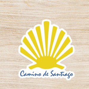 Camino de Santiago Sticker – Waterproof Sticker for Travelers, Hikers & Backpackers | Pilgrim Gift | Souvenir | Compostela