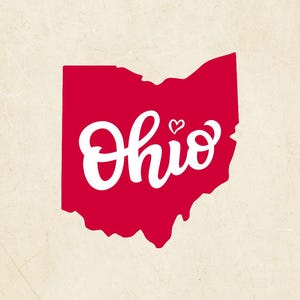 Digitaal ontwerp Ohio-script: Buckeye State png-, SVG-, DXF-bestanden