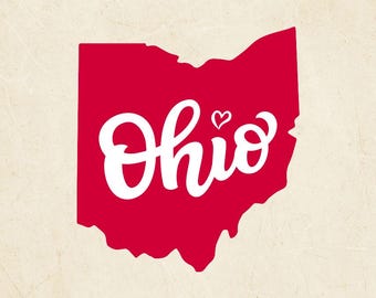 Ohio Script Digital Design: Buckeye State PNG, SVG, DXF Files