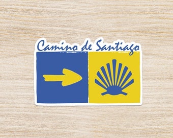 Camino de Santiago! - These Camino de Santiago stickers are water proof and a great way to remember your walk in Spain.  The Way sticker.