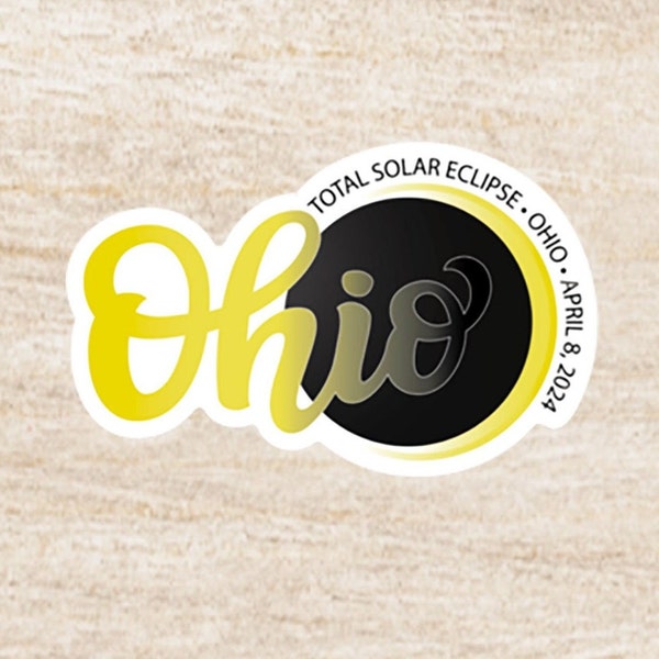 Solar Eclipse Cleveland, Ohio Sticker - Etsy