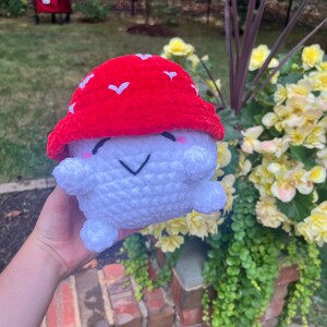 Gehaakte grote paddenstoel Boi amigurumi cadeau schattige handgemaakte knuffel Plant Woodland