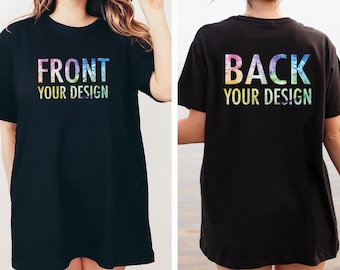 Custom Front and Back Your Design Shirt, Personalized Your Own Logo Sweatshirt, Customized Your Own Words Hoodie, Gift Idea for Family, T622
