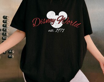 Disneyworld Shirt, Mickey Est 1971, Retro Disneypark T-Shirts, Mickey Ears Sweatshirts, Aesthetic Disney Hoodie, Disney Vacation Gifts, TW29