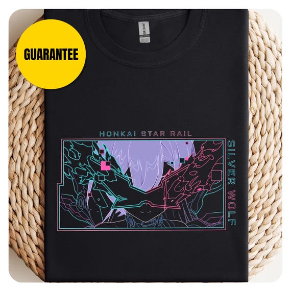 Silver Wolf Honkai Star Rail Fan Art T-shirt, Level 999 Gaming