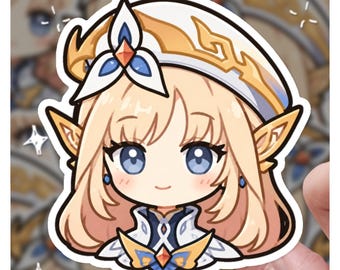 Nicole Reeyn Cute Funny Genshin Impact | Genshin Impact Sticker | 3" & 4" Vinyl Sticker | 3 Sticker