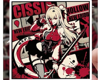 Arte de fans de Cissia Red Black / Pegatina de Zenless Zone Zero / 3 pegatinas / Pegatina de vinilo de 3" / 3 ZZZ / 3 pegatinas