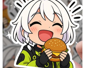 Meme de Anby Burger, pegatina de vinilo de 7,6 cm, fan art