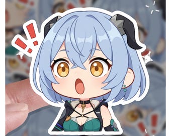 Lucia Chibi Shocked / Pegatina de Zona Cero sin Zen / Pegatina 3 / Pegatina de vinilo de 3" / 3 ZZZ / 3 Pegatina