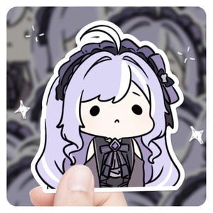 Vivian Doodle Chibi :c Dot Eyes, 3&quot; Vinyl Sticker, Fan Art, 3&quot; Vinyl Sticker, Fan Art, Zenless Zone Zero Sticker | Vivian Sticker