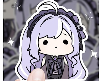 Pegatina Vivian Doodle Chibi: Fan Art de Zenless Zone Zero, vinilo de 3"