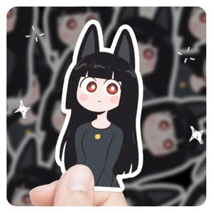 Miyabi Casual Black, 3&quot; Vinyl Sticker, Fan Art, Zenless Zone Zero, Hoshimi Miyabi
