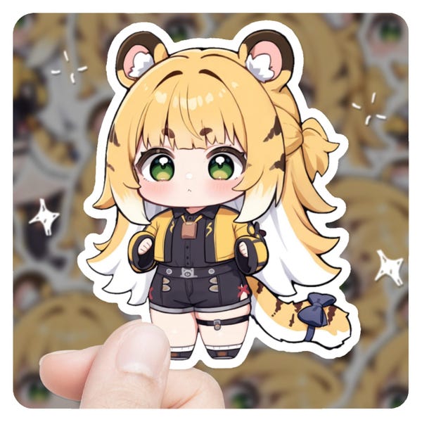Zenless Zone Zero Sticker: Ju Fufu Chibi Fanart, 3" Vinyl