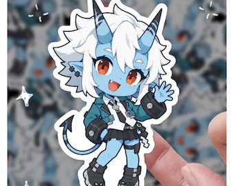 Chibi Soukaku Sticker – Zenless Zone Zero Anime Oni Girl Vinyl Decal (ZZZ Fan Art)