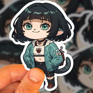 Zenless Zone Zero Sticker Jane Doe Sticker Chibi Vinyl Sticker Jane Doe Zenless Zone Zero Jane Doe Sticker Fan Art (Chibi)