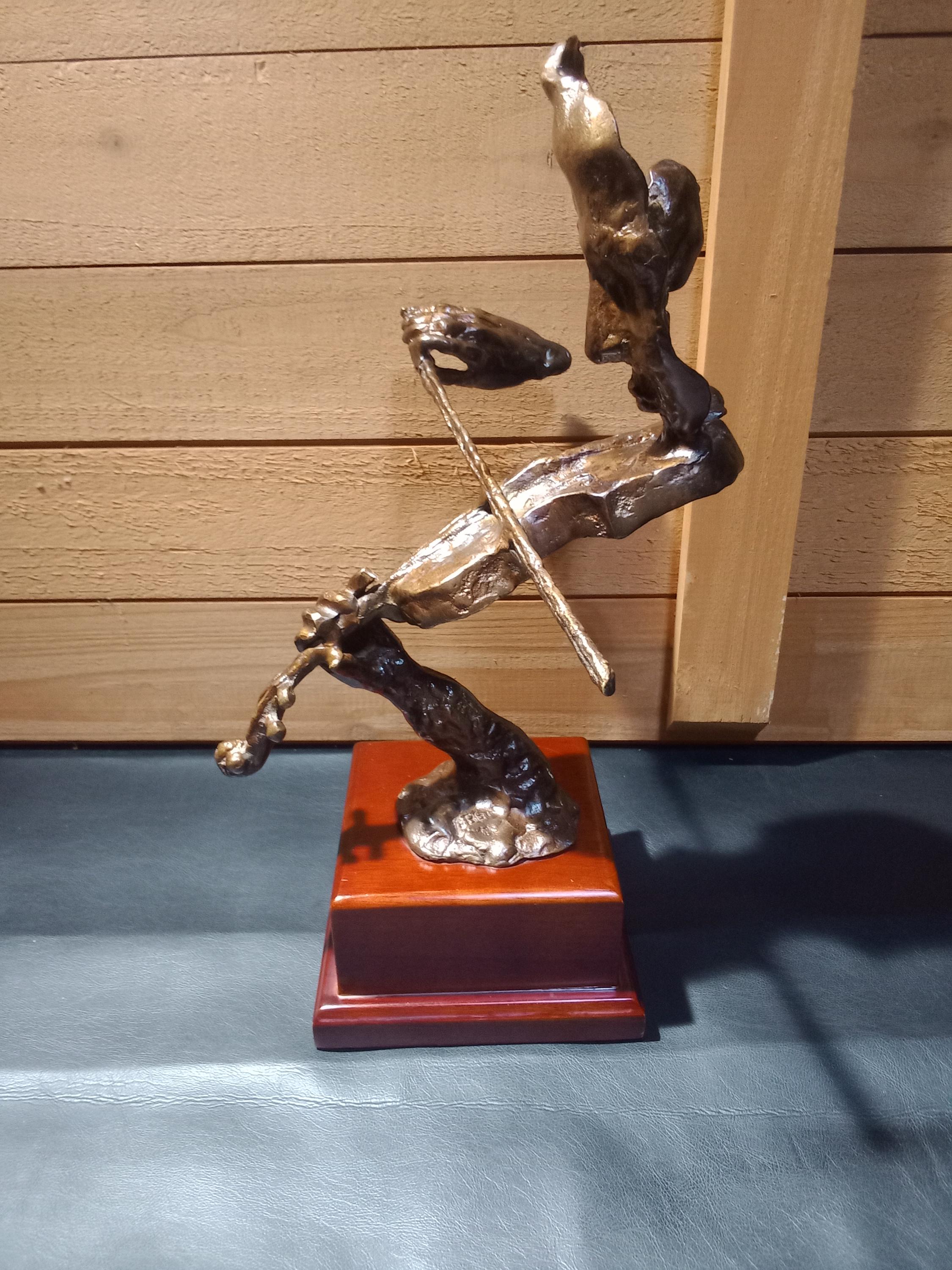 Bernard Kim Bronze Violinist Sculpture - Etsy
