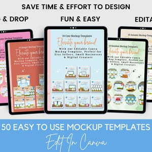 Mockup Template | Editable Mockup for Digital Sellers | Digital Template | Small Businesses | Product Mockup | Cute Mockup | Promote Mockup