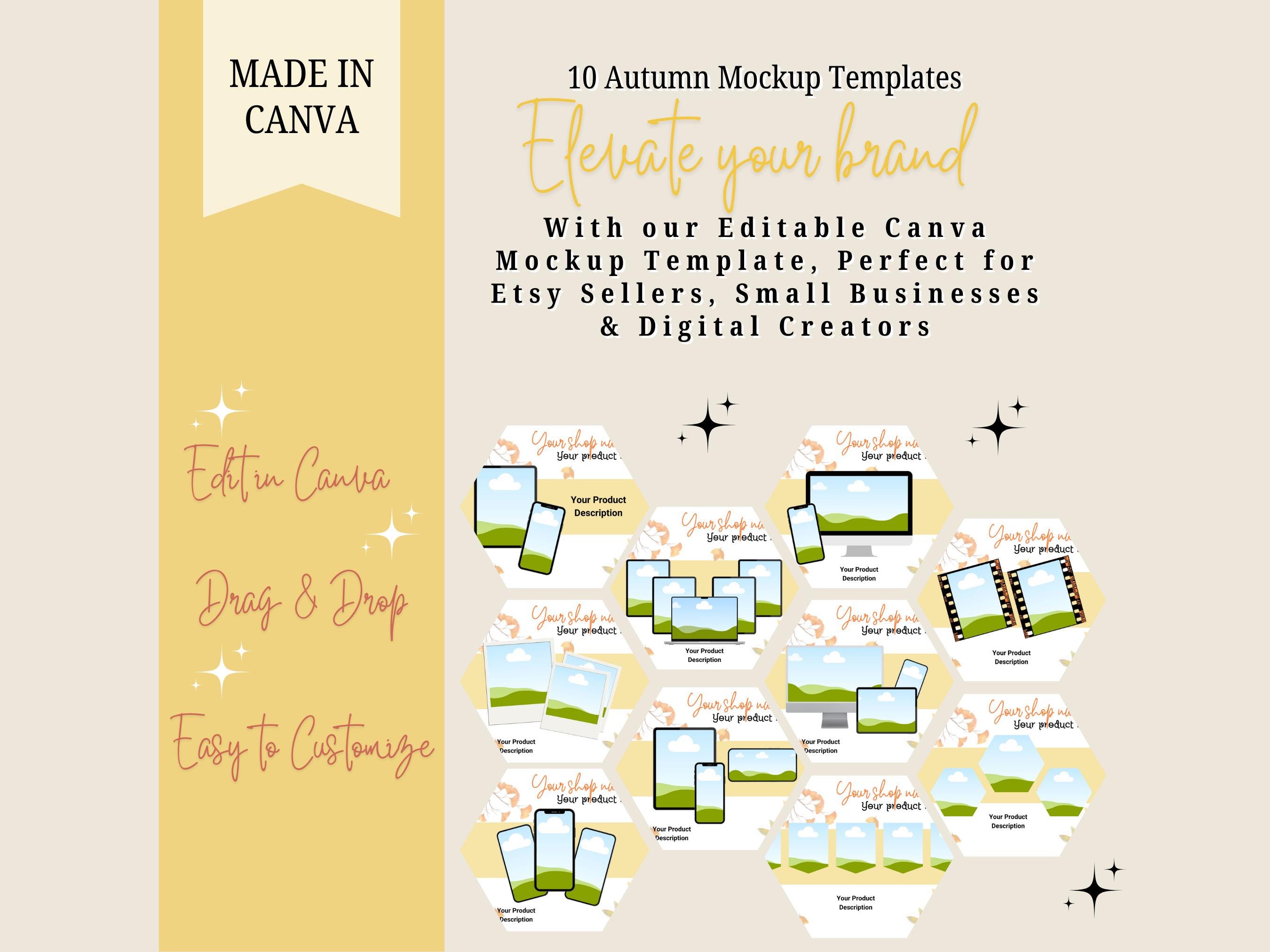 50 Canva Mockup Templates: Editable Product Mockups (digital Download ...